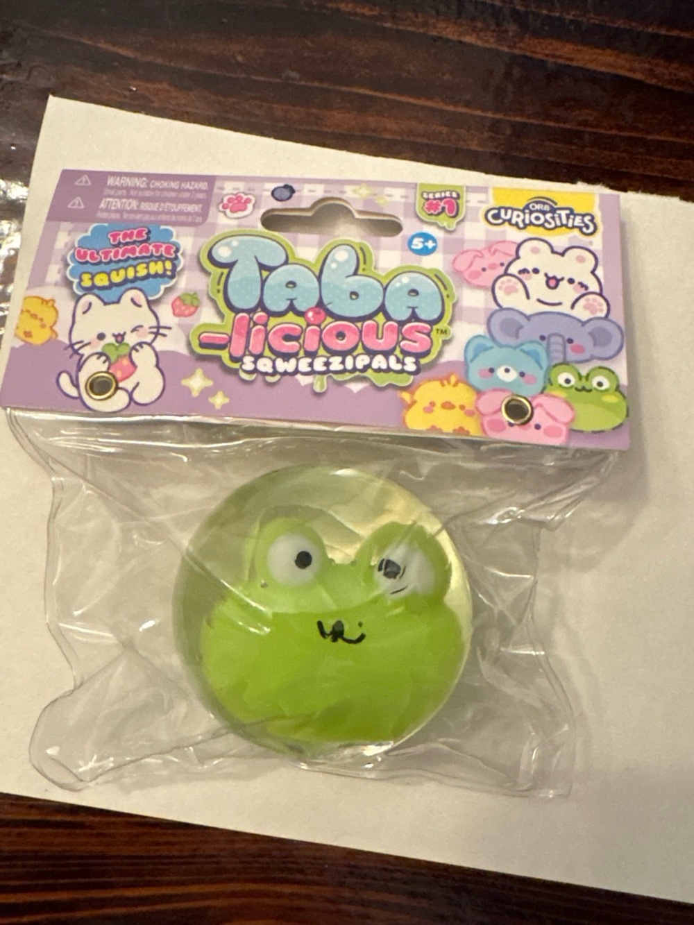 Green Frog Squeezipal Plush Stress Toy